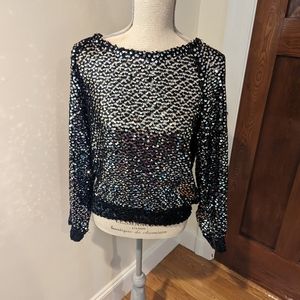 Vintage saks fifth avenue sequin sweater size large